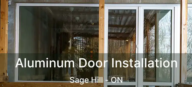  Aluminum Door Installation Sage Hill - ON