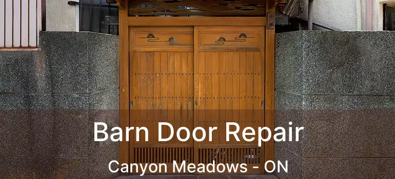  Barn Door Repair Canyon Meadows - ON