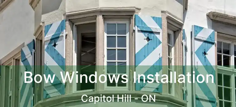  Bow Windows Installation Capitol Hill - ON