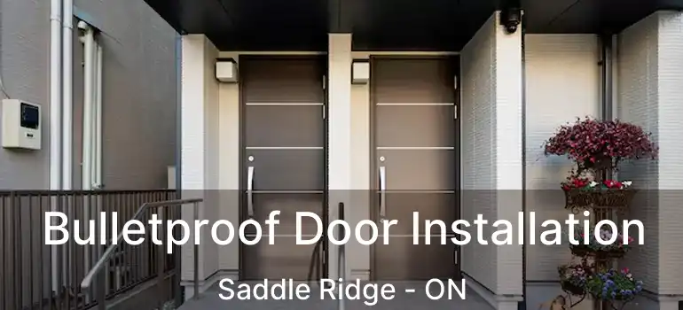  Bulletproof Door Installation Saddle Ridge - ON