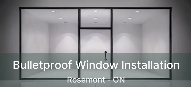  Bulletproof Window Installation Rosemont - ON