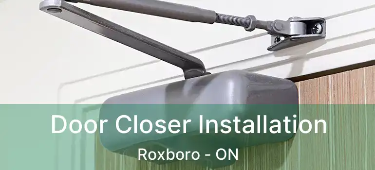  Door Closer Installation Roxboro - ON