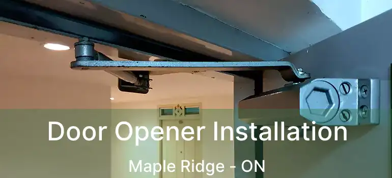  Door Opener Installation Maple Ridge - ON