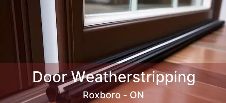  Door Weatherstripping Roxboro - ON