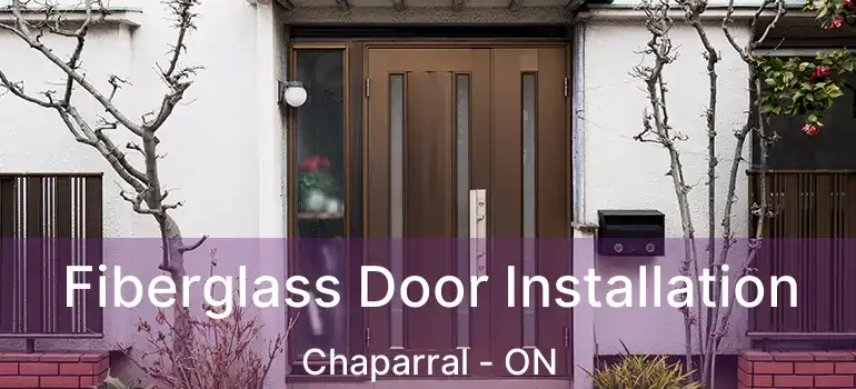  Fiberglass Door Installation Chaparral - ON