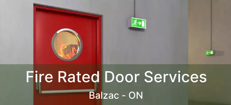  Fire Rated Door Services Balzac - ON