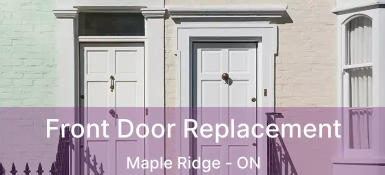  Front Door Replacement Maple Ridge - ON