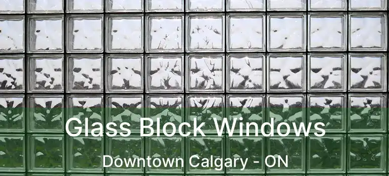 Glass Block Windows Downtown Calgary - ON