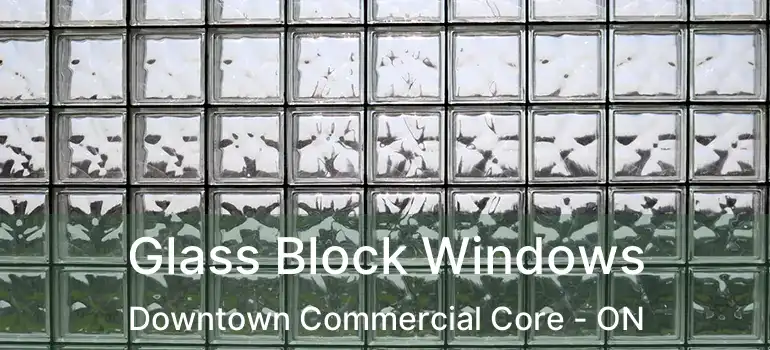  Glass Block Windows Downtown Commercial Core - ON