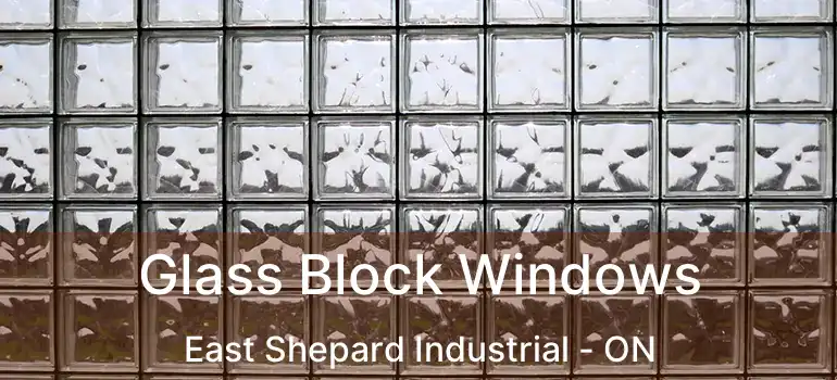  Glass Block Windows East Shepard Industrial - ON