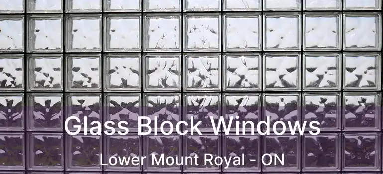  Glass Block Windows Lower Mount Royal - ON