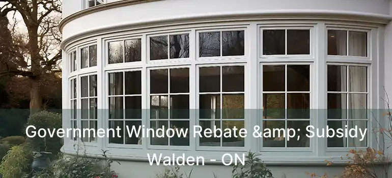  Government Window Rebate & Subsidy Walden - ON
