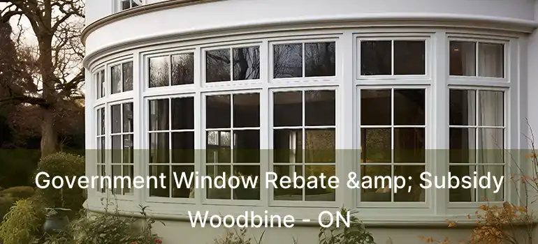  Government Window Rebate & Subsidy Woodbine - ON