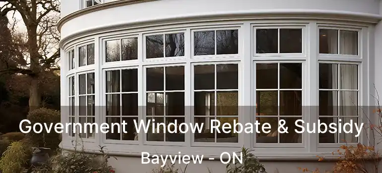  Government Window Rebate & Subsidy Bayview - ON