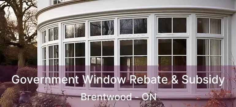  Government Window Rebate & Subsidy Brentwood - ON