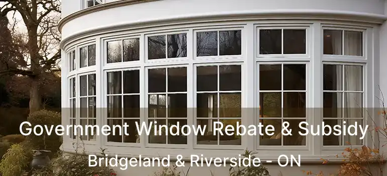  Government Window Rebate & Subsidy Bridgeland & Riverside - ON