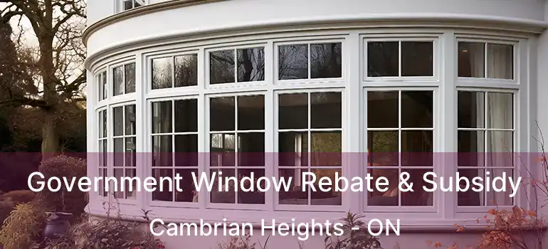  Government Window Rebate & Subsidy Cambrian Heights - ON