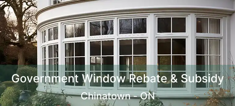  Government Window Rebate & Subsidy Chinatown - ON