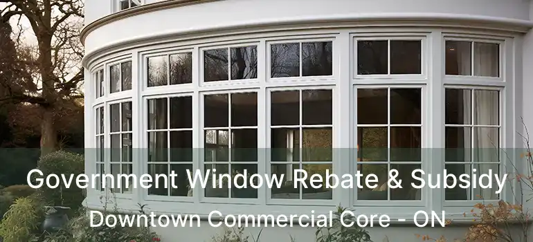  Government Window Rebate & Subsidy Downtown Commercial Core - ON