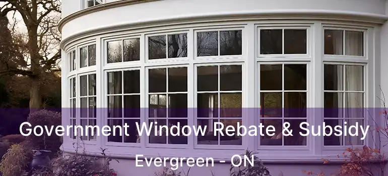  Government Window Rebate & Subsidy Evergreen - ON