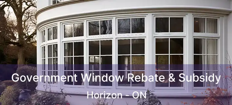  Government Window Rebate & Subsidy Horizon - ON