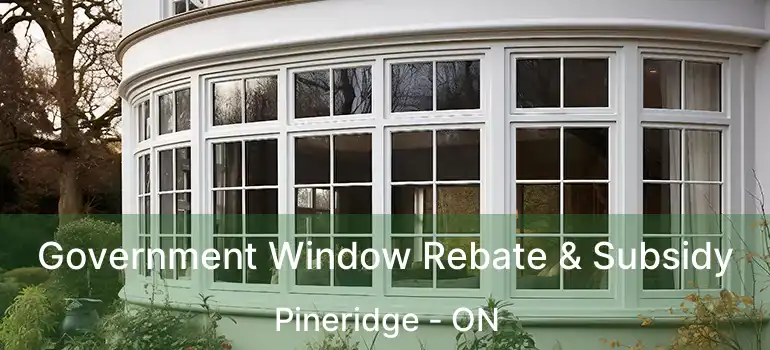 Government Window Rebate & Subsidy Pineridge - ON