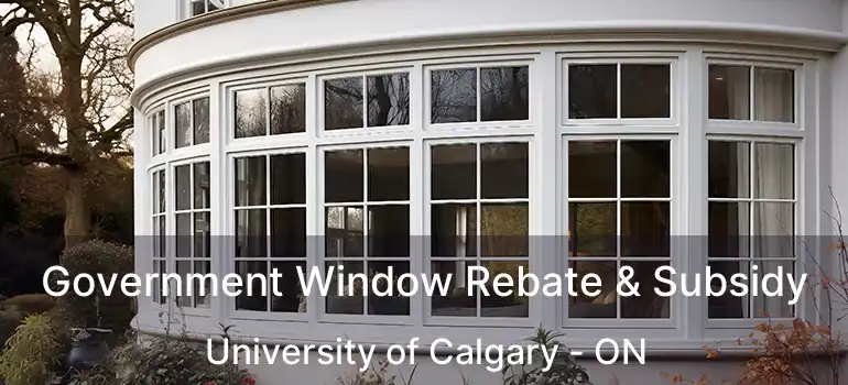  Government Window Rebate & Subsidy University of Calgary - ON