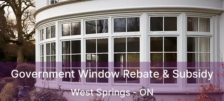  Government Window Rebate & Subsidy West Springs - ON