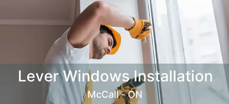  Lever Windows Installation McCall - ON