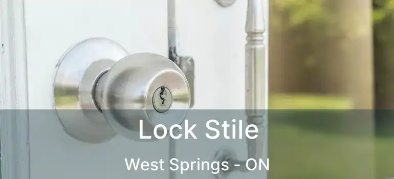  Lock Stile West Springs - ON