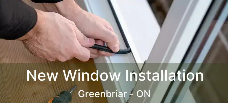  New Window Installation Greenbriar - ON