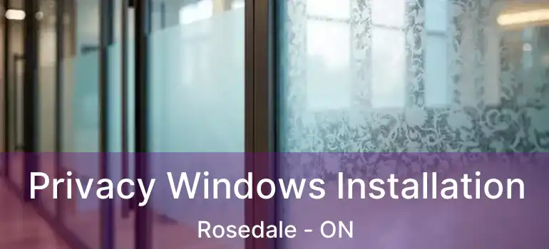  Privacy Windows Installation Rosedale - ON