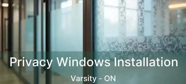  Privacy Windows Installation Varsity - ON