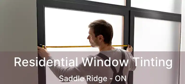  Residential Window Tinting Saddle Ridge - ON