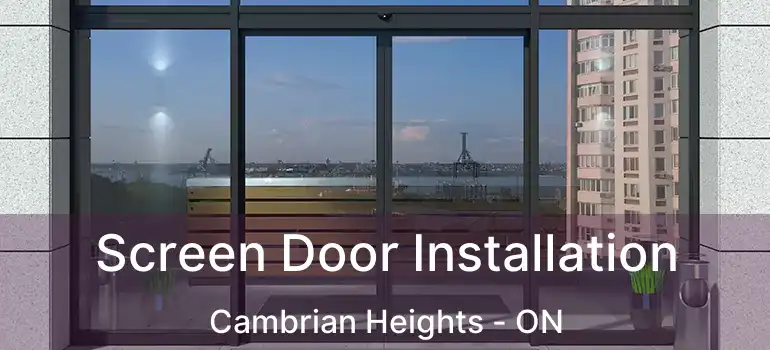 Screen Door Installation Cambrian Heights - ON
