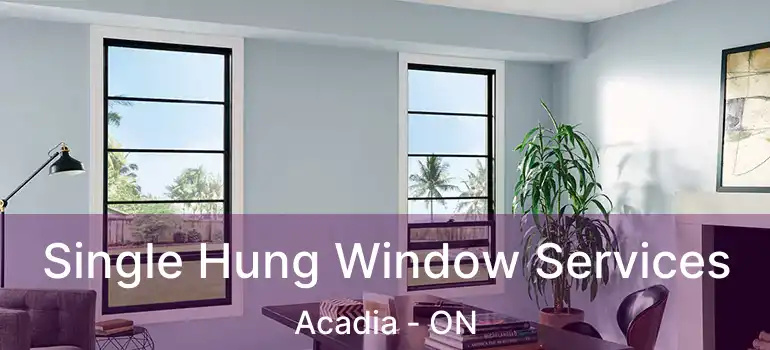  Single Hung Window Services Acadia - ON