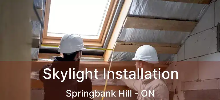  Skylight Installation Springbank Hill - ON