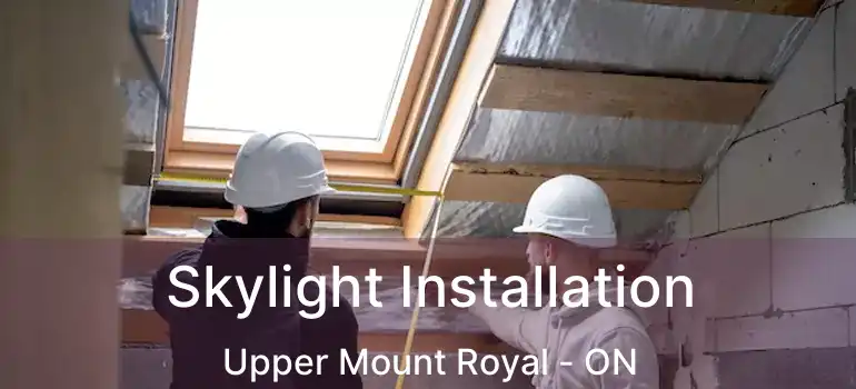  Skylight Installation Upper Mount Royal - ON