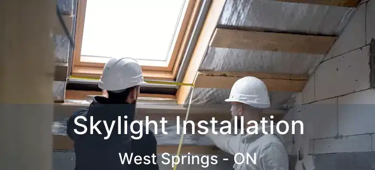  Skylight Installation West Springs - ON