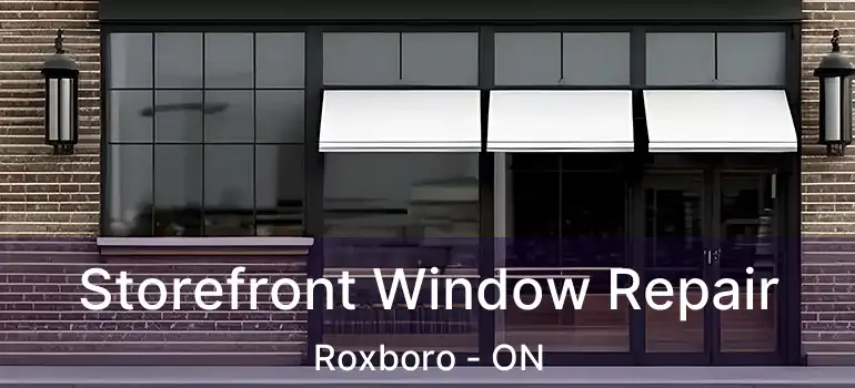  Storefront Window Repair Roxboro - ON
