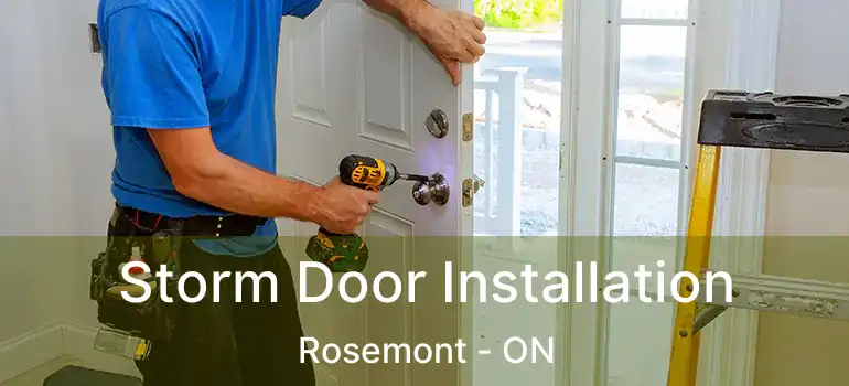  Storm Door Installation Rosemont - ON