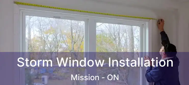  Storm Window Installation Mission - ON