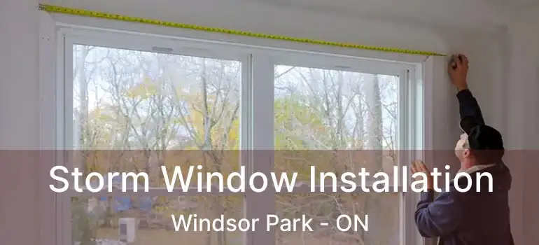  Storm Window Installation Windsor Park - ON