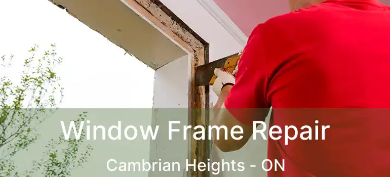  Window Frame Repair Cambrian Heights - ON