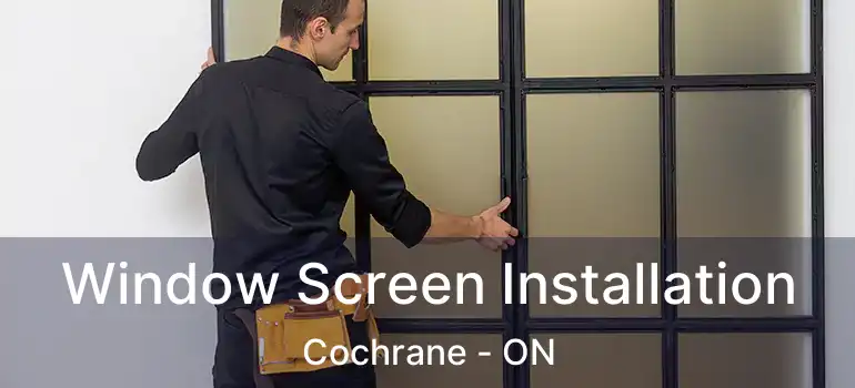 Window Screen Installation Cochrane - ON