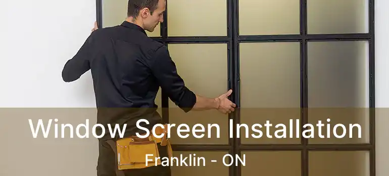  Window Screen Installation Franklin - ON