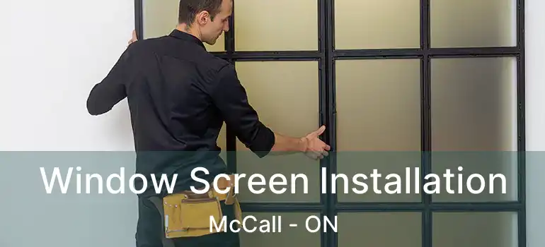  Window Screen Installation McCall - ON